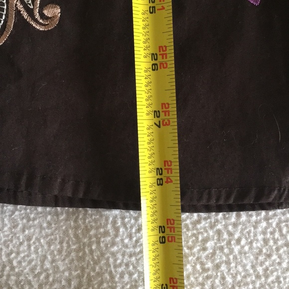 Sunny Leigh size 6 skirt brown teal purple - Picture 3 of 5